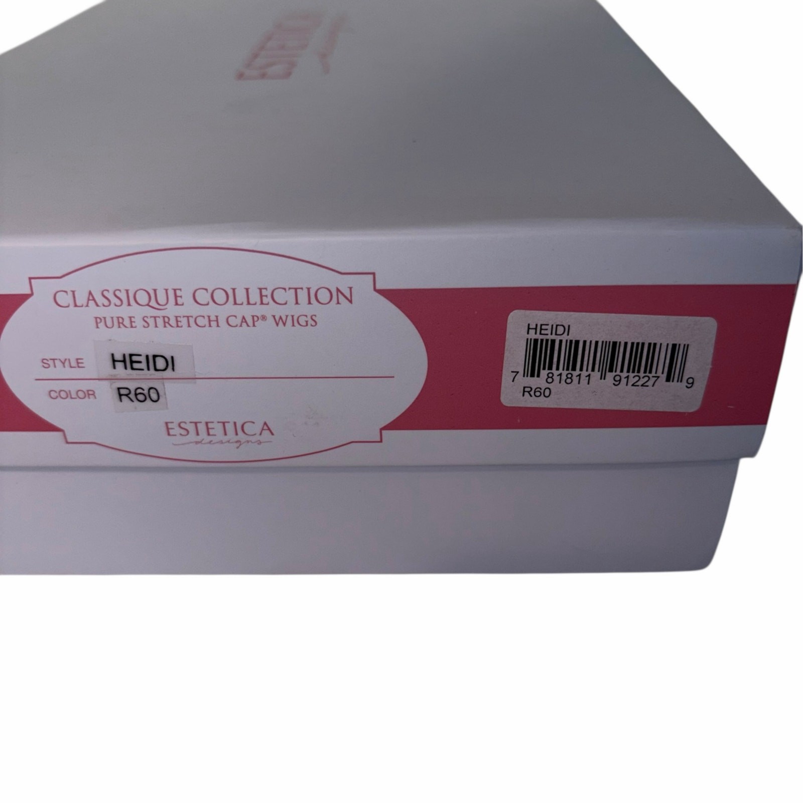 NIB Estetica Heidi Wig R60 White Pure Stretch Cap Short Layered Flip Pixie Bangs
