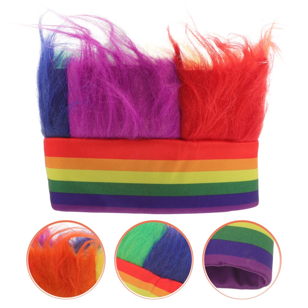 Colourful Wigs Colored Funny Cosplay Hairpiece Carnival Headband
