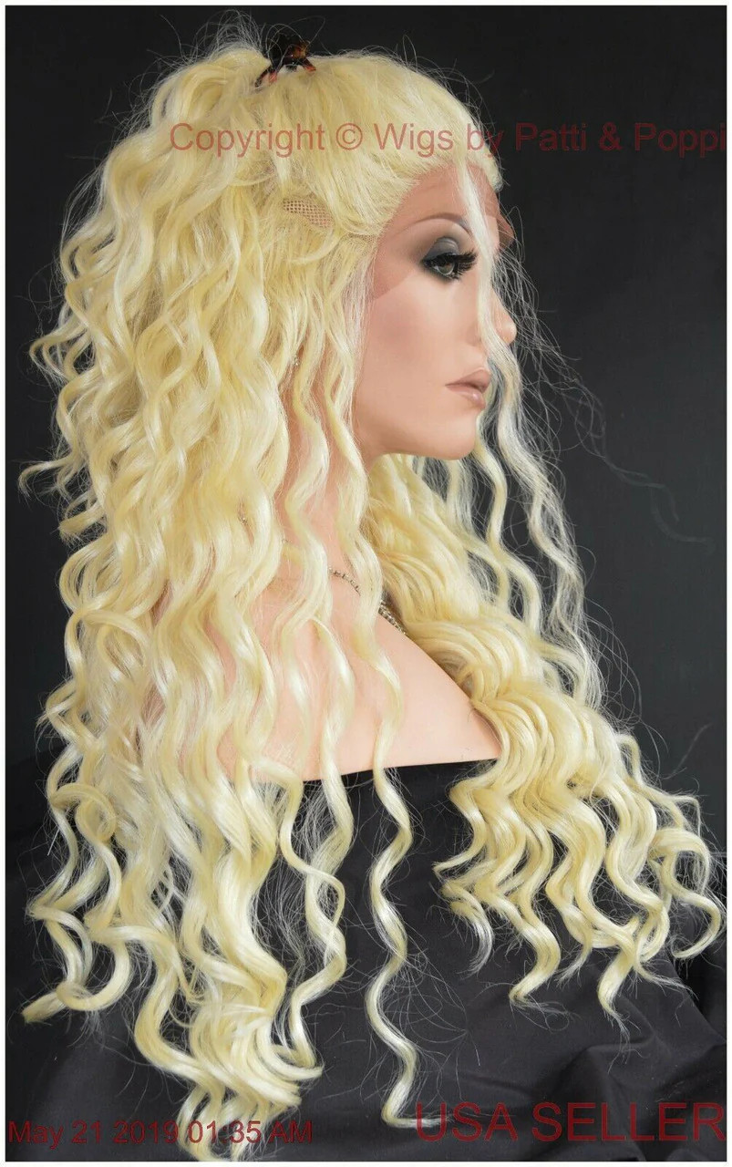 SWISS LACE FRONT LACE PART LONG WAVY HEAT FRIENDLY WIG COLOR 1362