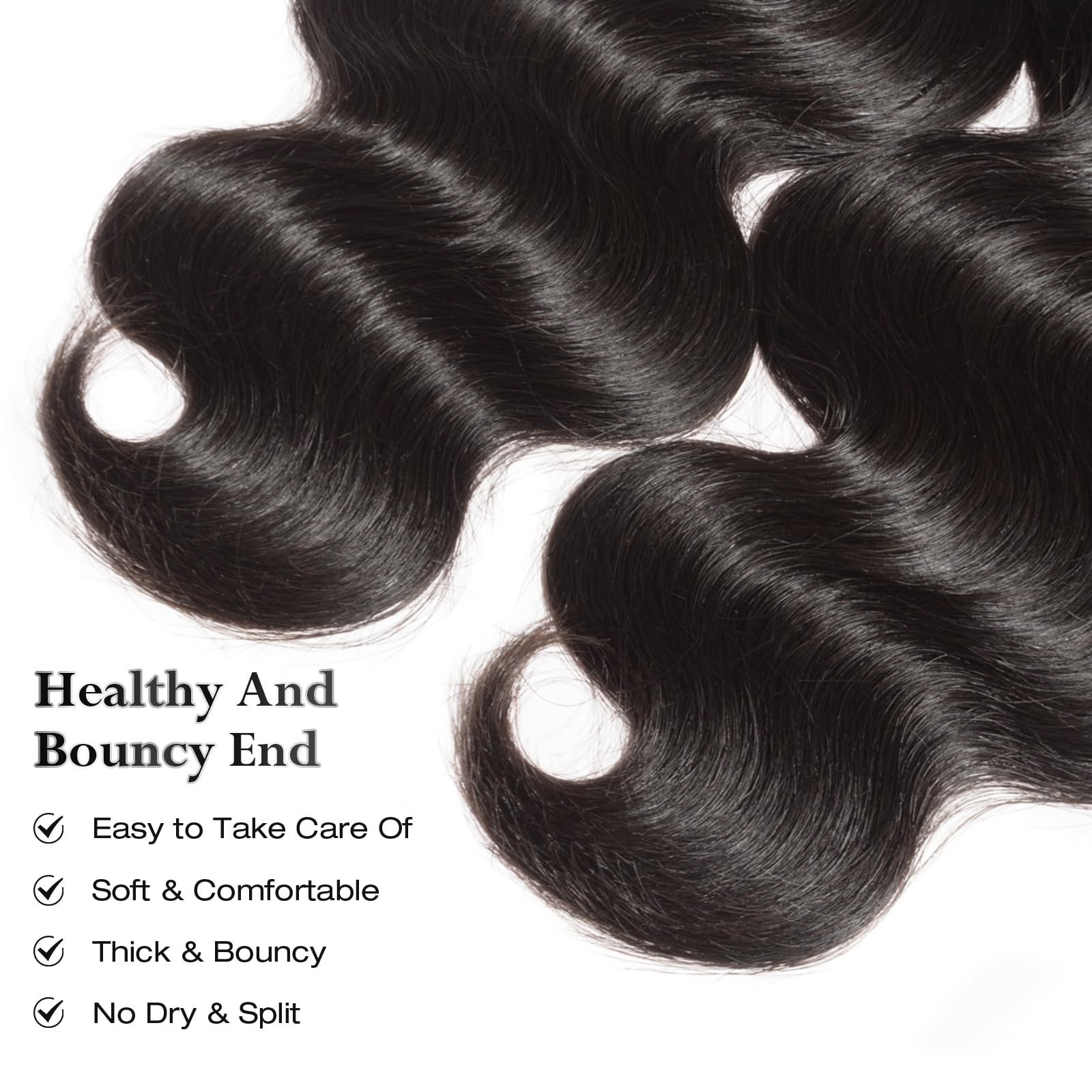 Unprocessed Cambodian Body Wave Hair Bundles – Soft & Silky Natural Black 16-20