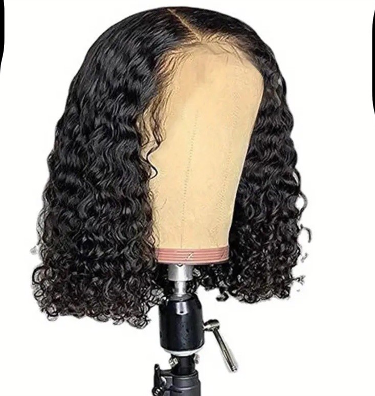 14” 150% Density Brazilian Curly Bob Wig – Natural, Stylish & Easy to Wear,