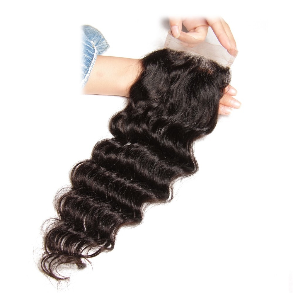 Brazilian Human Hair Straight/Body Wave/Curly/Deep/Loose Wave 4×4 Lace Closure