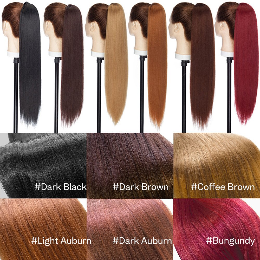 200g Real Thick Drawstring Ponytail Clip In Hair Extensions Pony Tail As Human