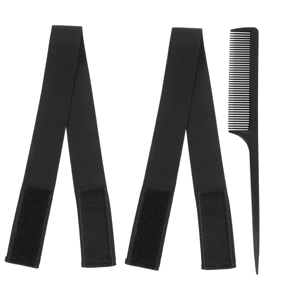1 Set Adjustable Elastic Wig Belt Black Durable Reusable Wig Fixing Strap
