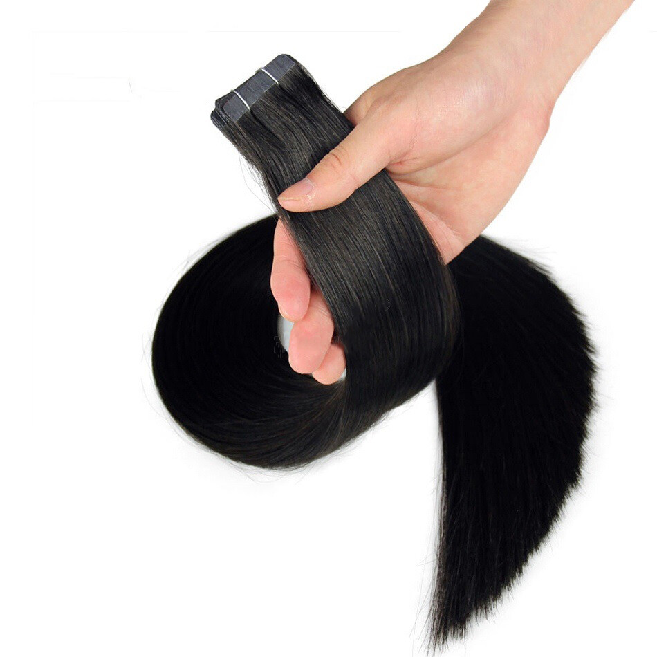 Invisible Adhesive Tape In Real Remy Russian Human Hair Extensions Skin Weft US