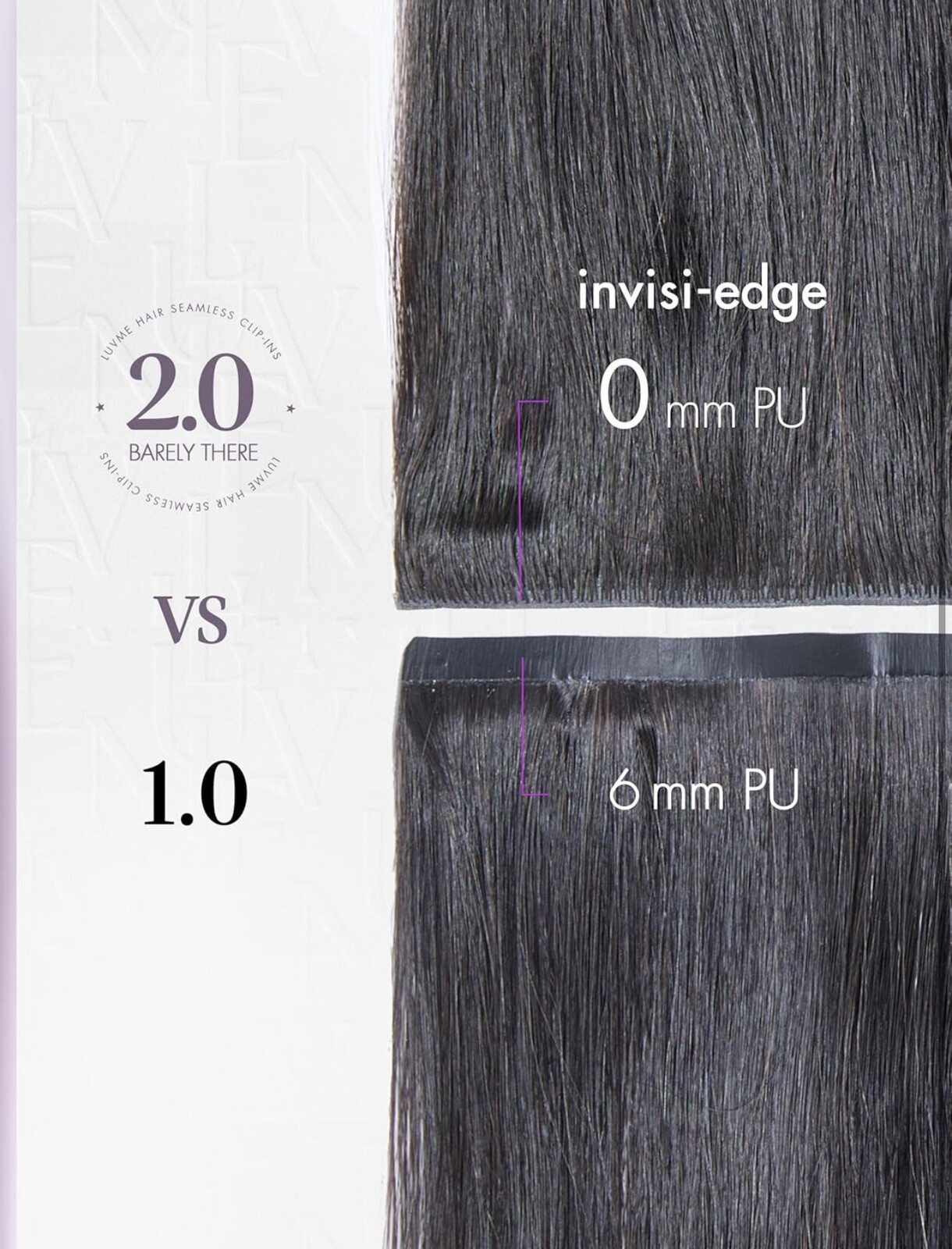 LUVME Invisible Clip in Hair Extensions,16 Inch 2 Pack 220g 14pcs