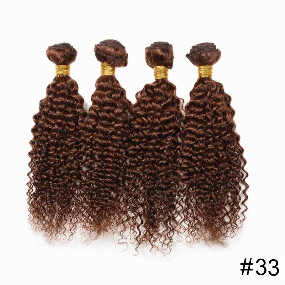 Ali Bundle Auburn #33 Jerry Curl 100 Virgin Human Hair Extension One Bundle