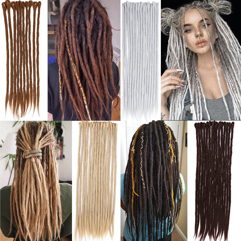 Full Head Crochet Dreads Locks 100% Handmade Dreadlocks Thick Hair Extensions US