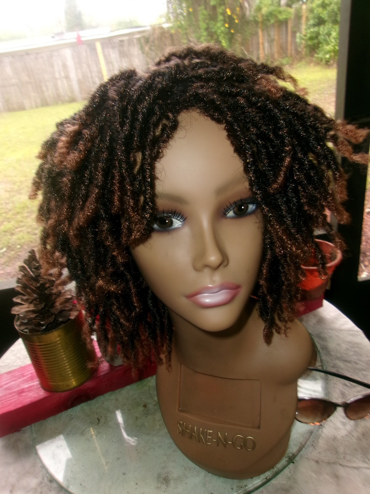Black Women Twist Braided Dreadlock Braiding Short 12” Crochet Wig