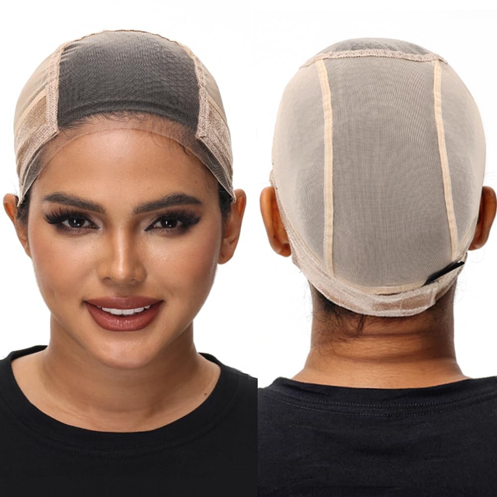 PORSMEER Wig Cap with Grip Band for Keeping Wigs in Place, More Full Nude