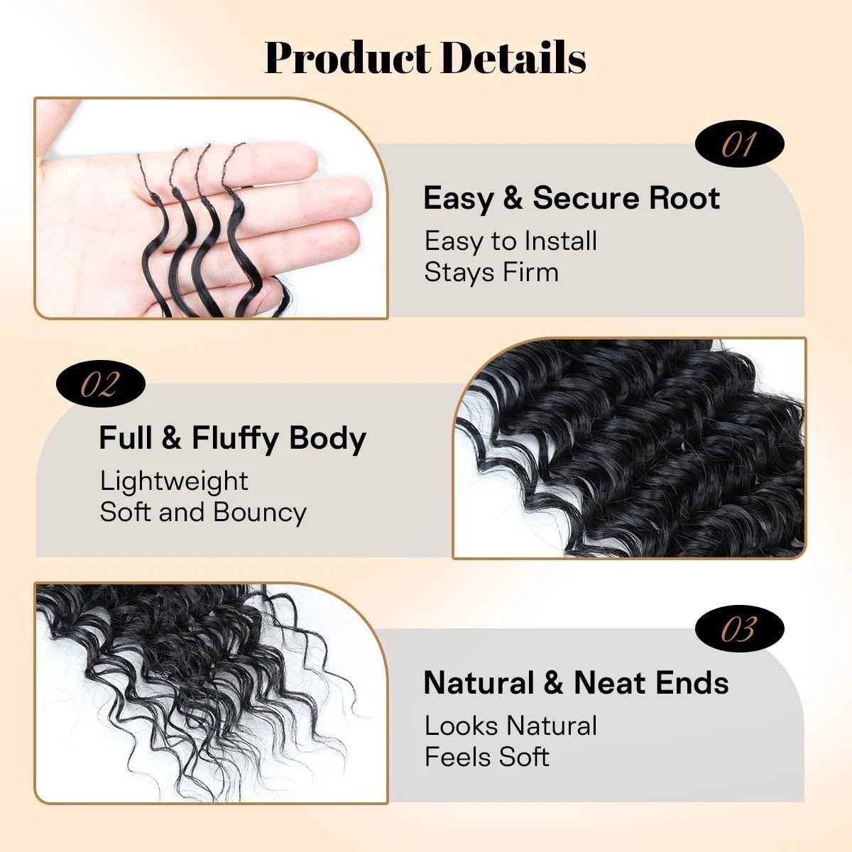 Effortless Style with 100 Strands 18 Inch Miracle Knots Crochet Hair Extensions