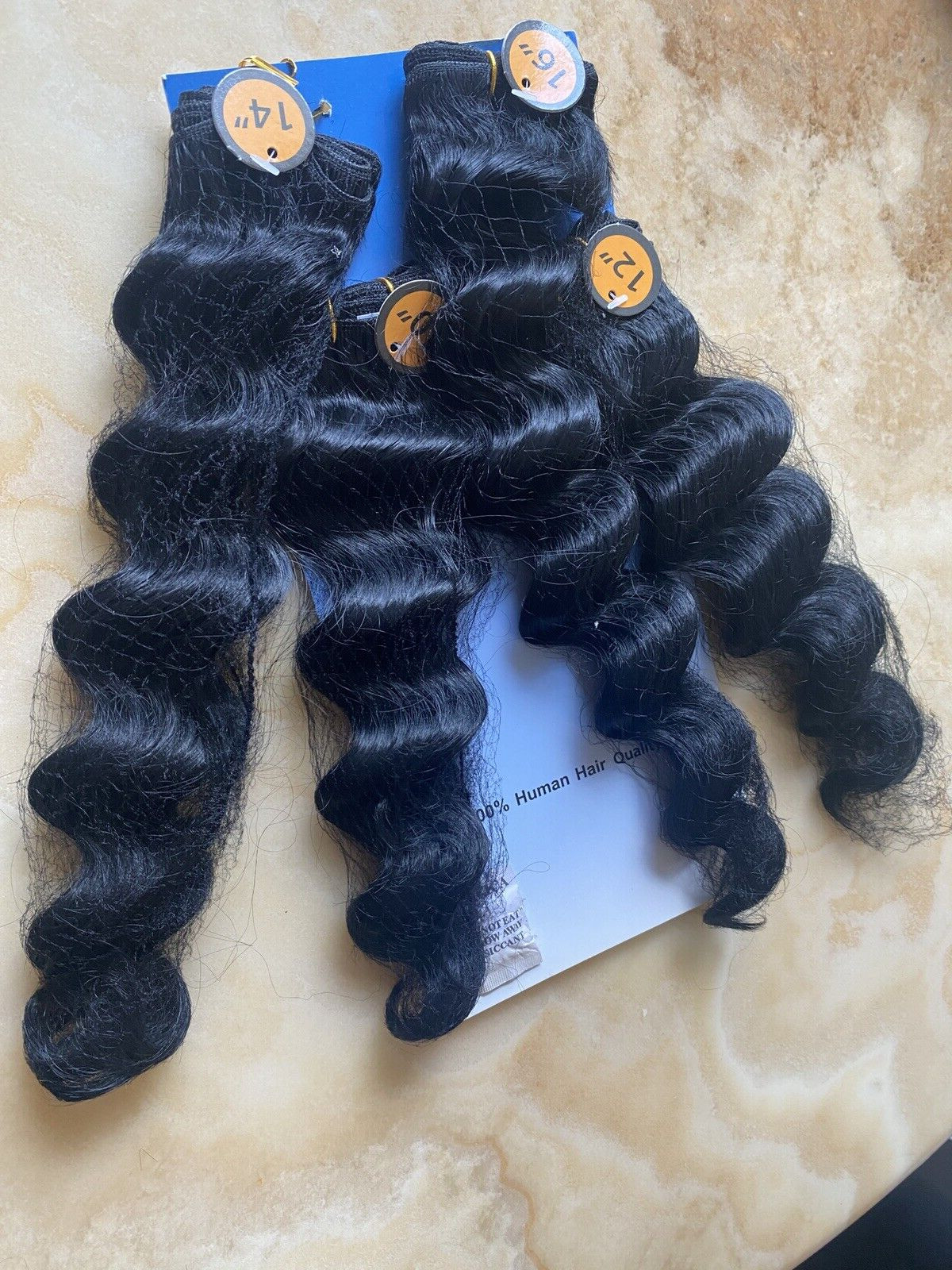 HAIRTREND QUALITY SYNTETHIC ALL IN ONE DEEP CURLYHAIR 10 12 14 16 LOT 4 COLOR 1B