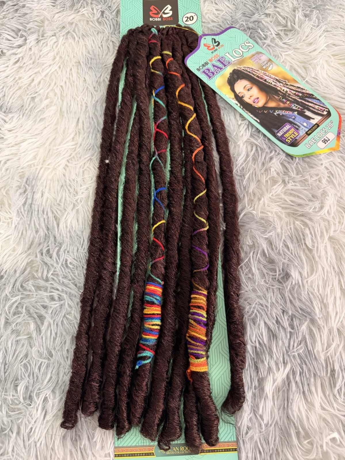Bobbi Boss Bae Locs 20” 99J Crochet Dreadlocks 3 Packs Flame Retardant