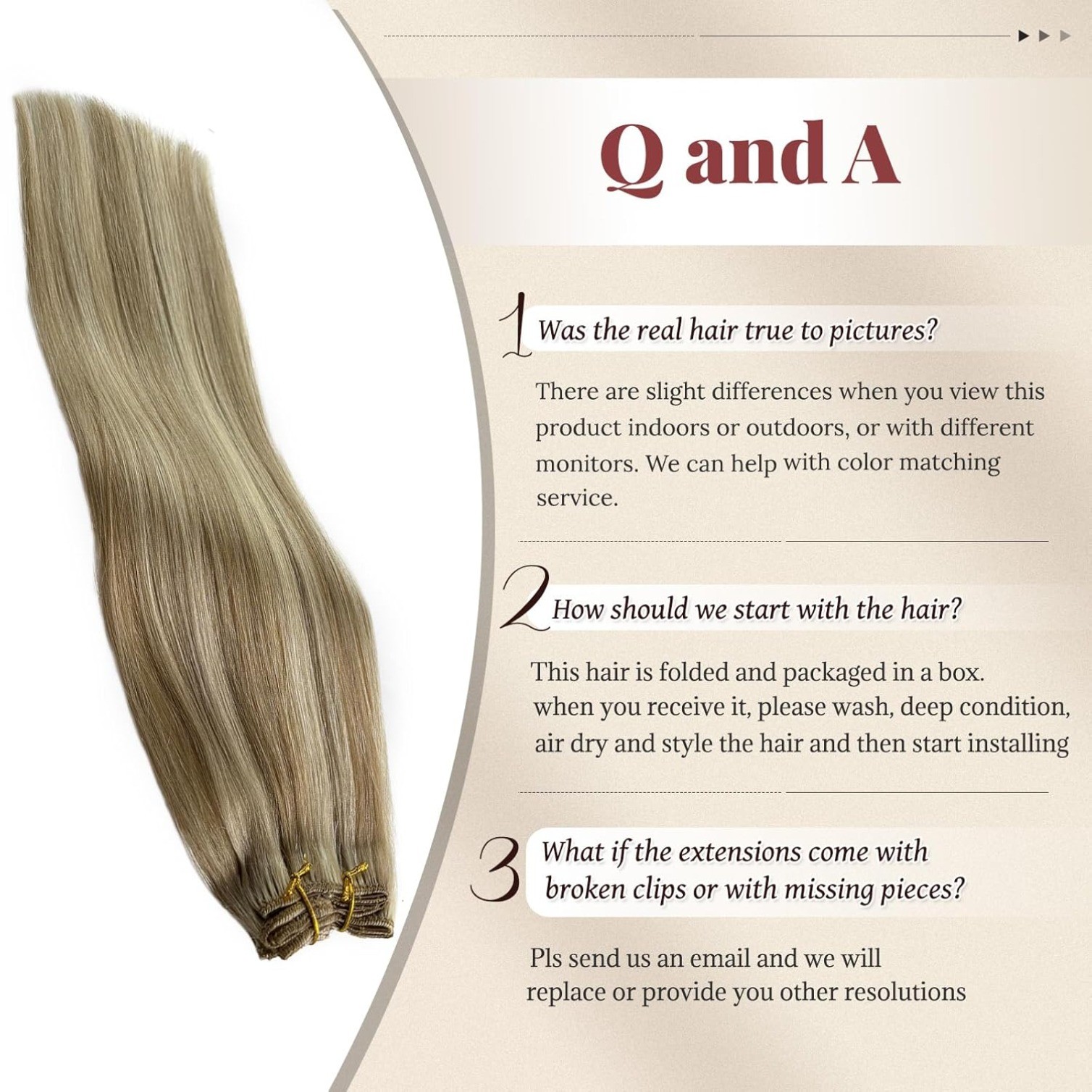 70g Beige Blonde Remy Hair Extensions Clip in Human Hair Extensions Seamless #18