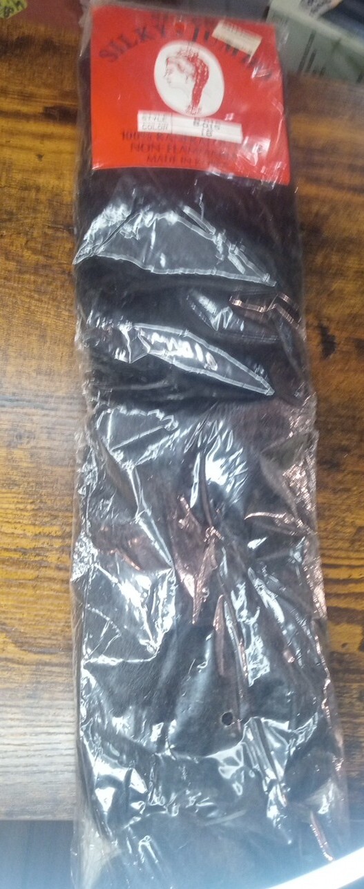 Super Silky & Jumbo B-015 Color 1B Black Full SIZE 26″ Fiber Faux HAIR – New
