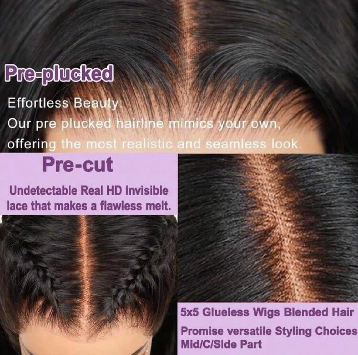 Glueless Wigs Human Hair Pre Plucked Pre Cut 5×5 Hd Lace Closure Wear and Go …