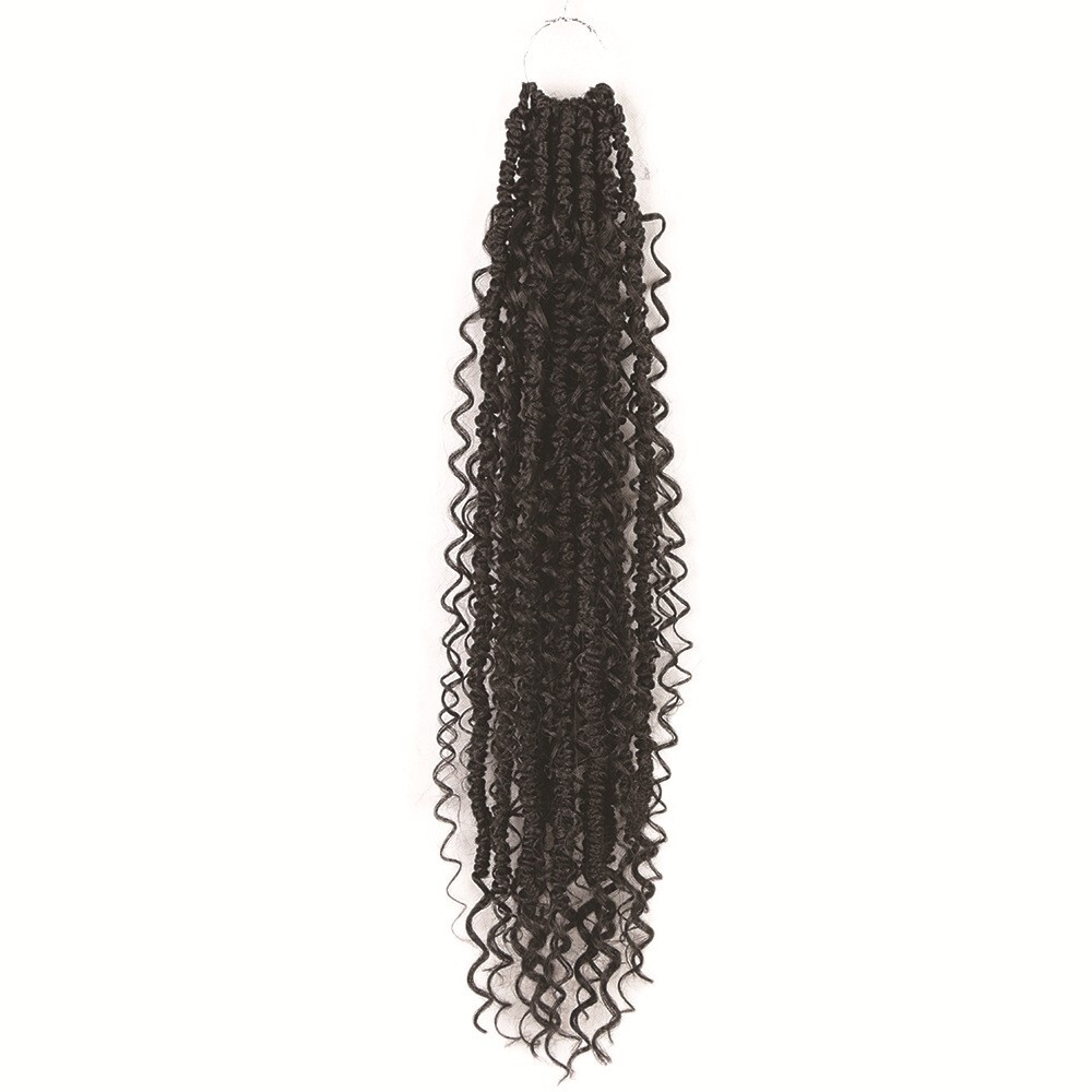 Passion Twist Crochet Hair 20″ Boho Passion Twist Pre looped with Curl Ends Hair