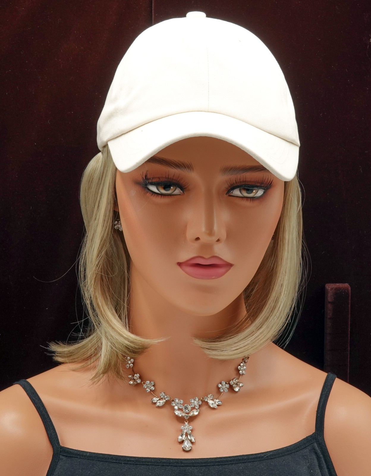 CLASSIC HAT by HENRY MARGU, Beige Hat w/Hair, 14H Lt/Med Blonde *CLEARANCE!* NEW