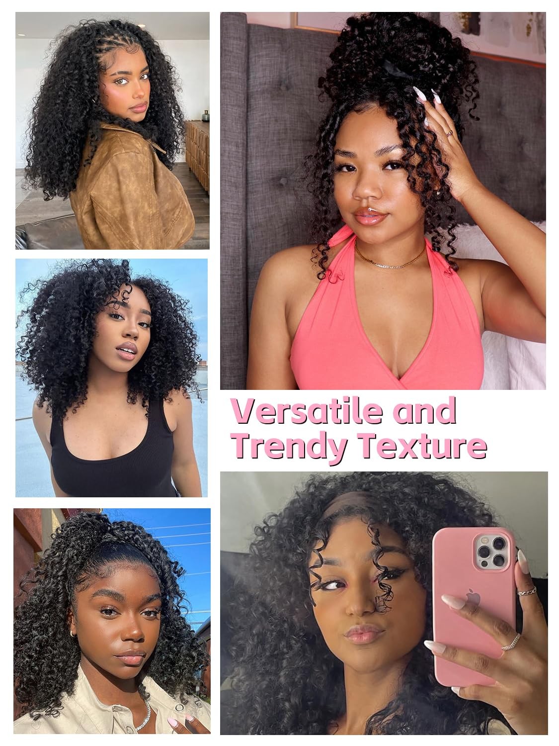 Changeful Kinky Curly Wear And Go Glueless Wigs Human Hair Pre Plucked Pre Cut