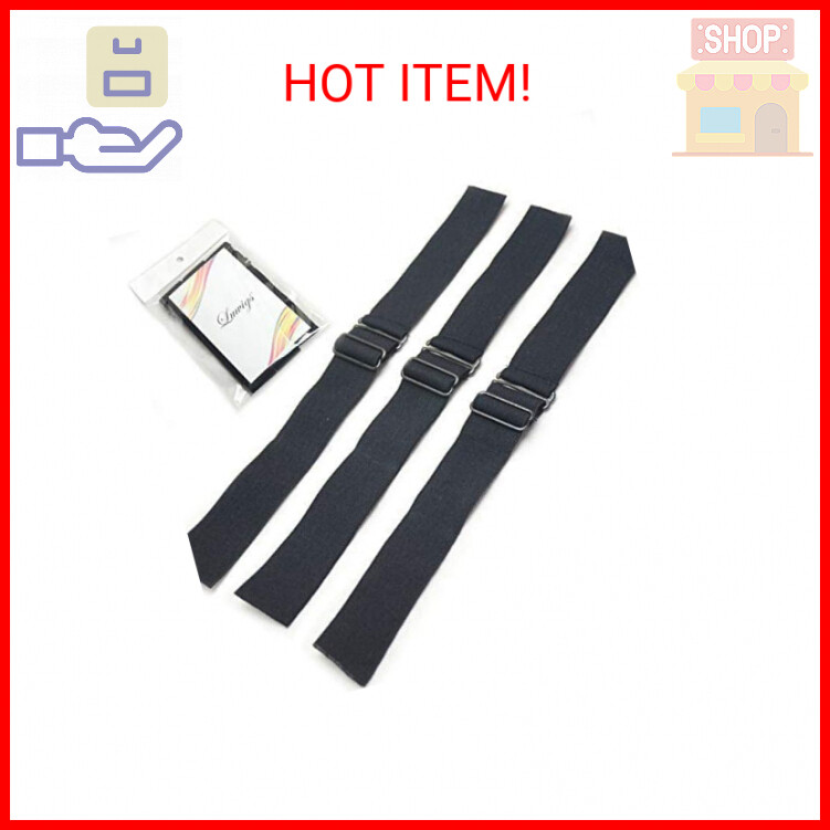 Luwigs 3pcs Adjustable Elastic Bands for Wigs,1.2 inch Black Elastic Bands with