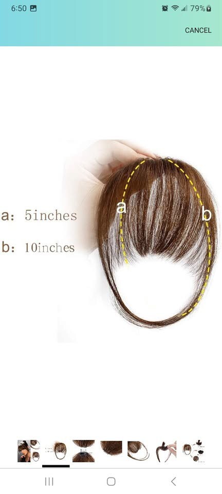 Clip in Bangs Real Human Hair Bangs Hair Clip on Bangs-Wispy Bangs, Medium Brown