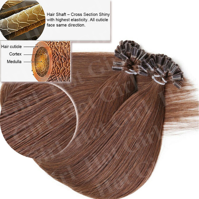 200S Pre Bonded Nail U Tip Real REMY Human Hair Extensions 16-24 Inch THICK USA