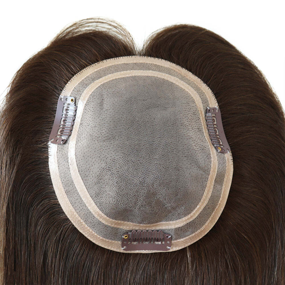 Clip-on Mono Hair Topper for Women 16″ 20″