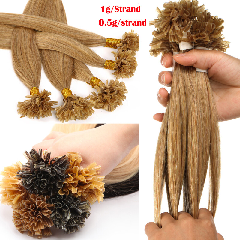 300S Keratin Pre Bonded Nail U Tip 100% Remy Human Hair Extensions Thick 150G US
