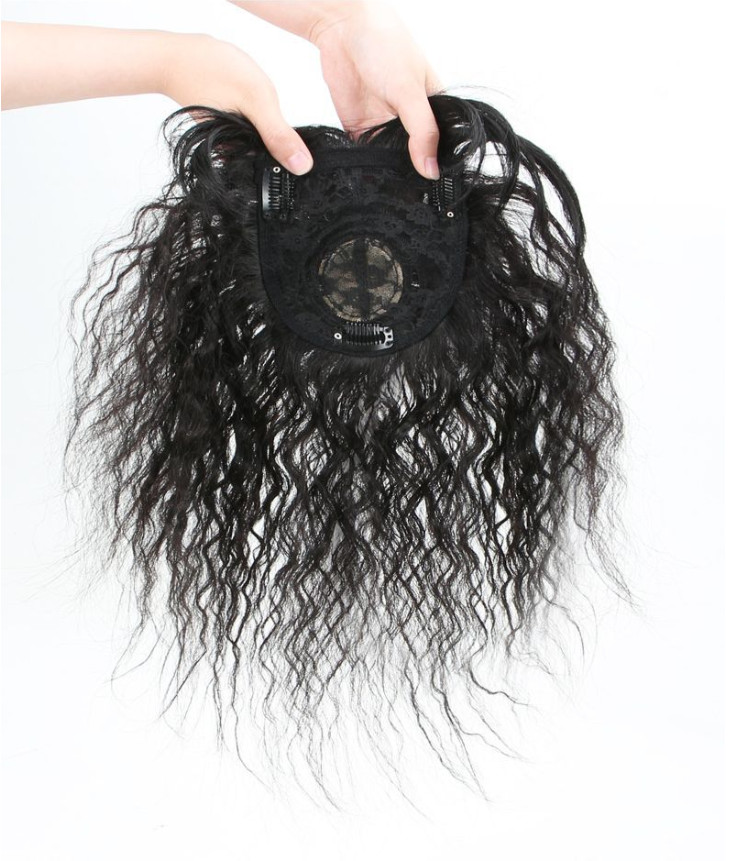 Kinky Curly 100% Human Hair Toppers for Women with Thinning Clip in Hairpieces