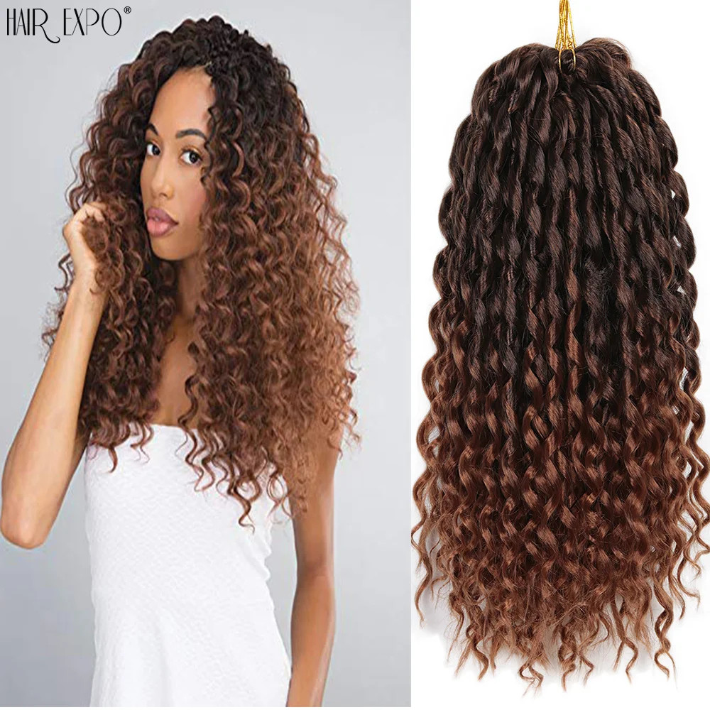 16Inch Freetress Ombre Synthetic Loose Deep Wave Twist Crochet Hair Extensions