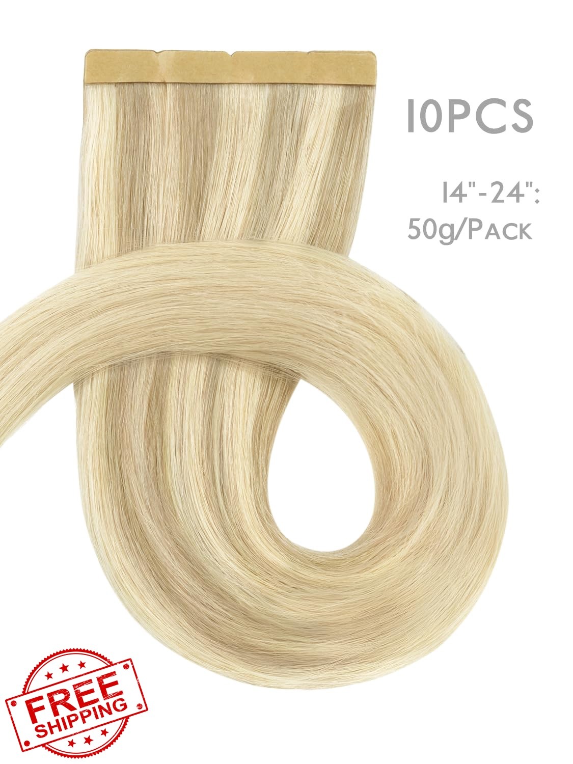 Wennalife 8cm Tape Hair Extensions 14 Inch Ombre Ash Blonde Platinum