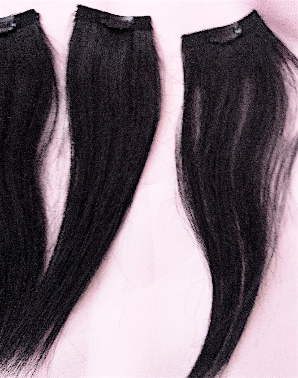 Black Hair Extensions 6PC Bundle Weft Lot Clip In Human Hair 10 Inches