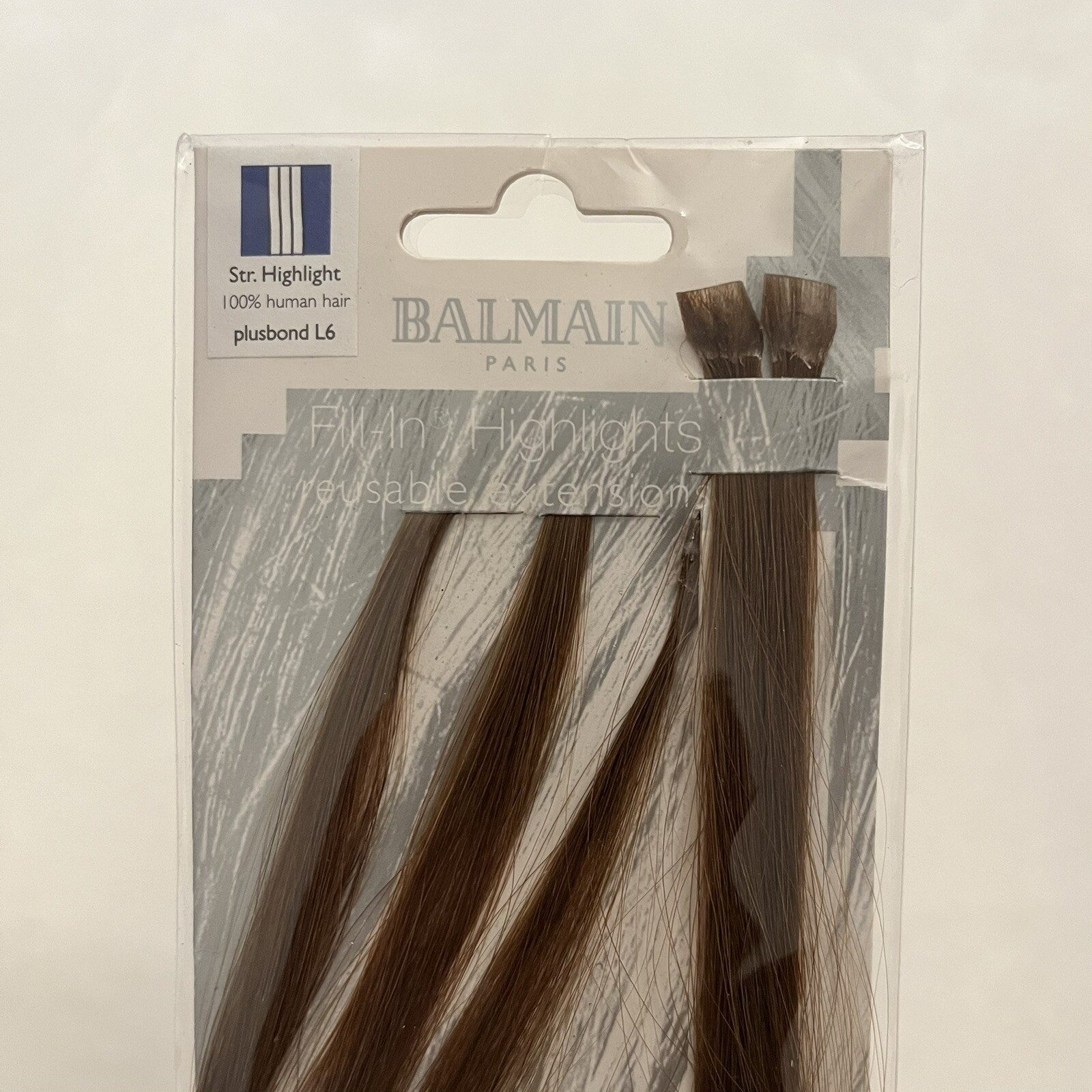 NEW Balmain Highlight Dyeable Human Hair Reusable Extension Plusbond L6/30cm 11″