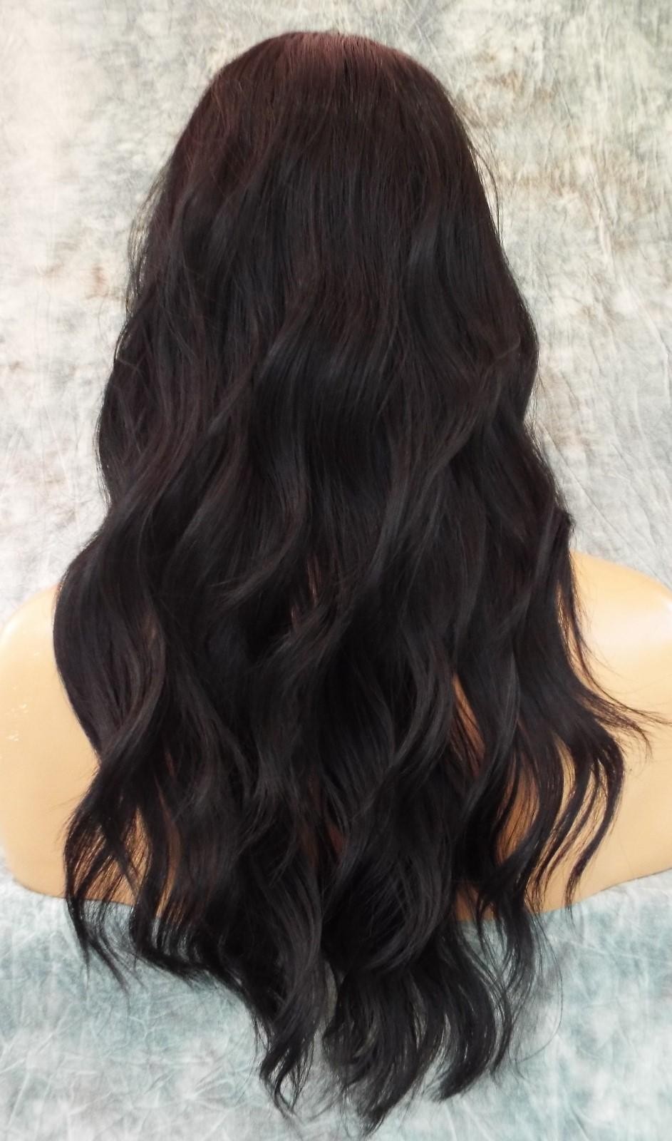 LACE FRONT HAND TIED EAR 2 EAR LACE HEAT FRIENDLY #1 SOFT BLACK WIG US SELL 117