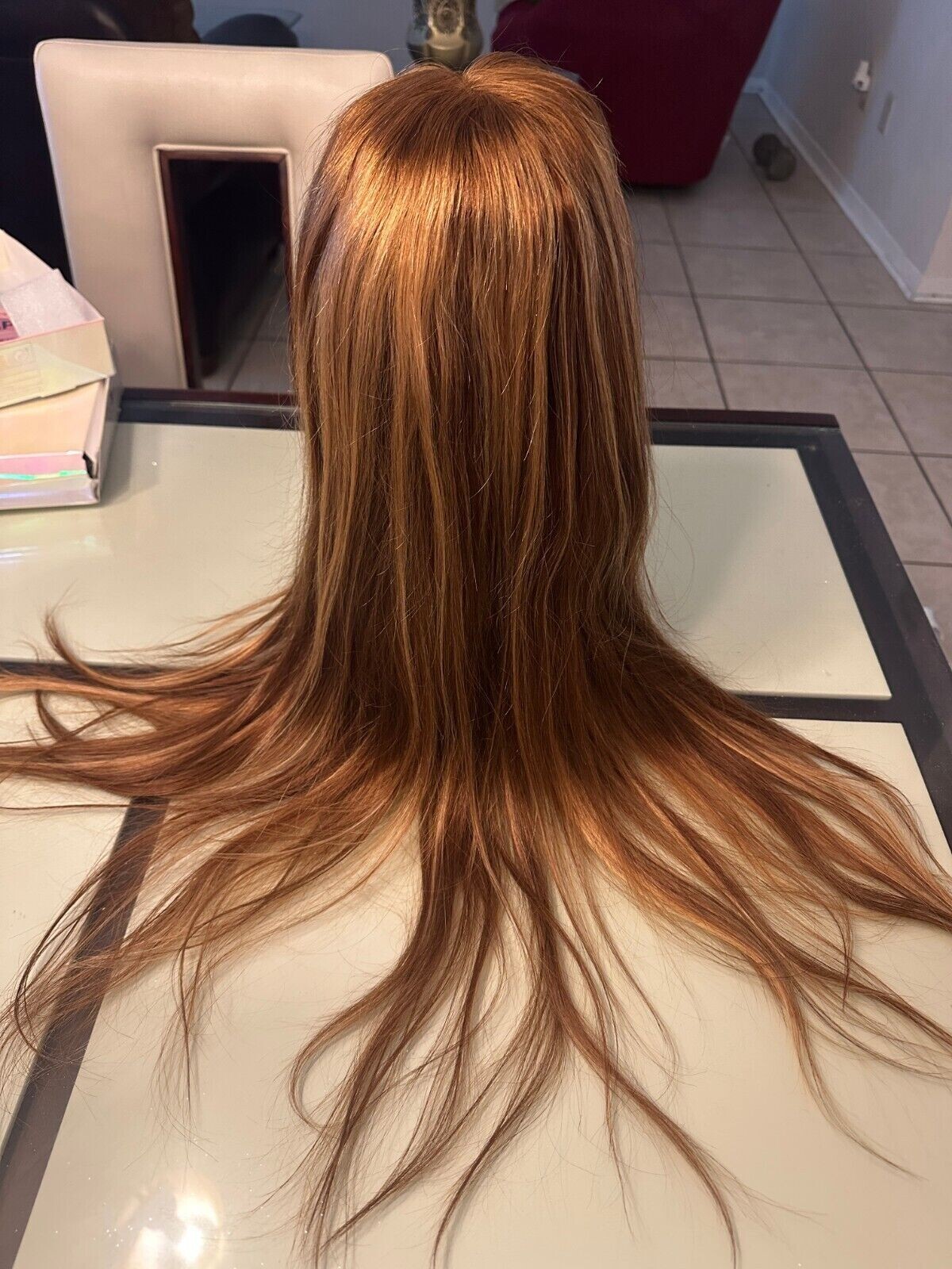 Straight Blonde 4/27 Piano Highlight 13X4 HD Lace Front Human Hair Wig 22 inches