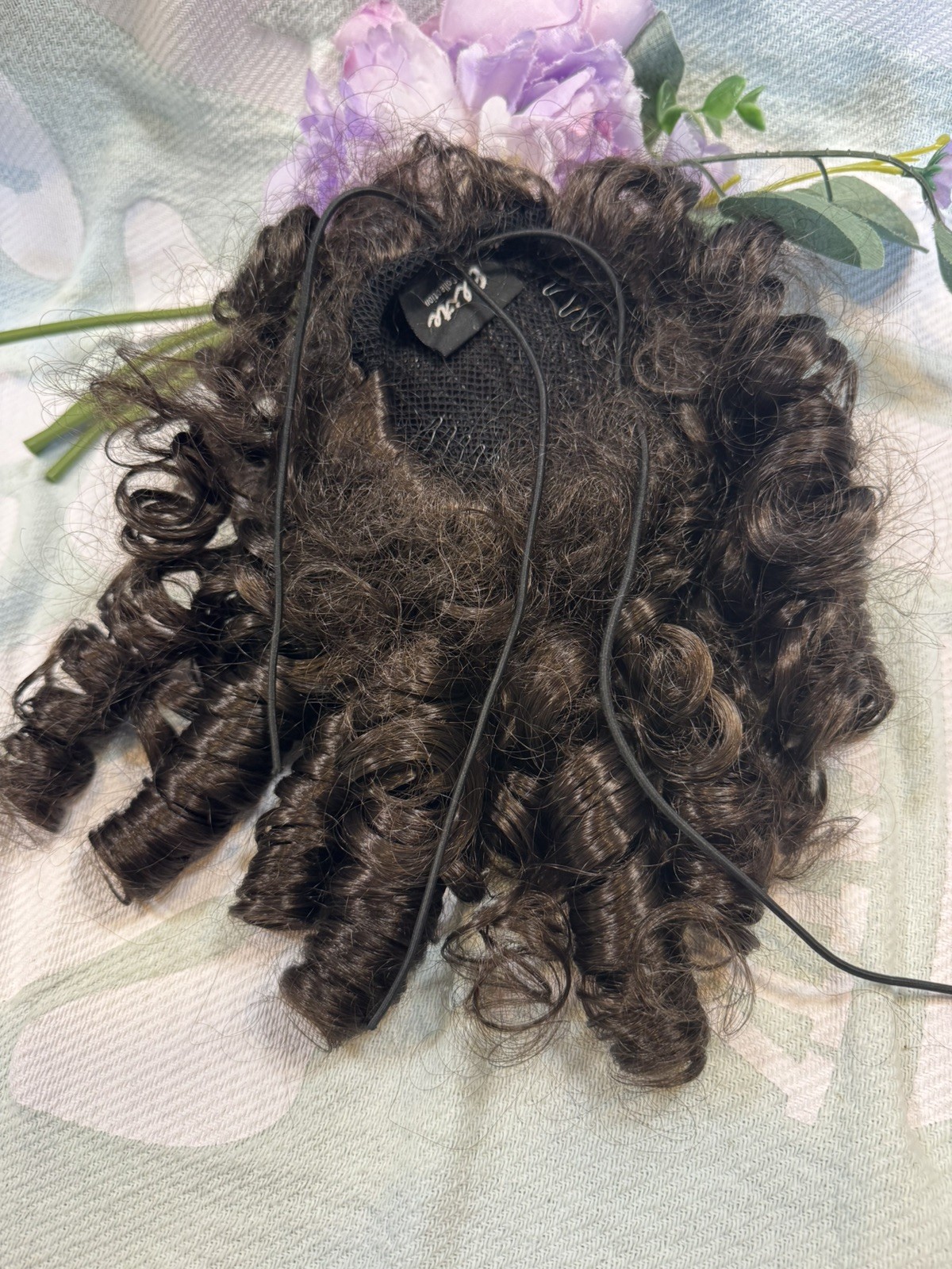 Elura Elite Collection Curly Synthetic Hair Topper Dark Brown 11.5” Japan/China