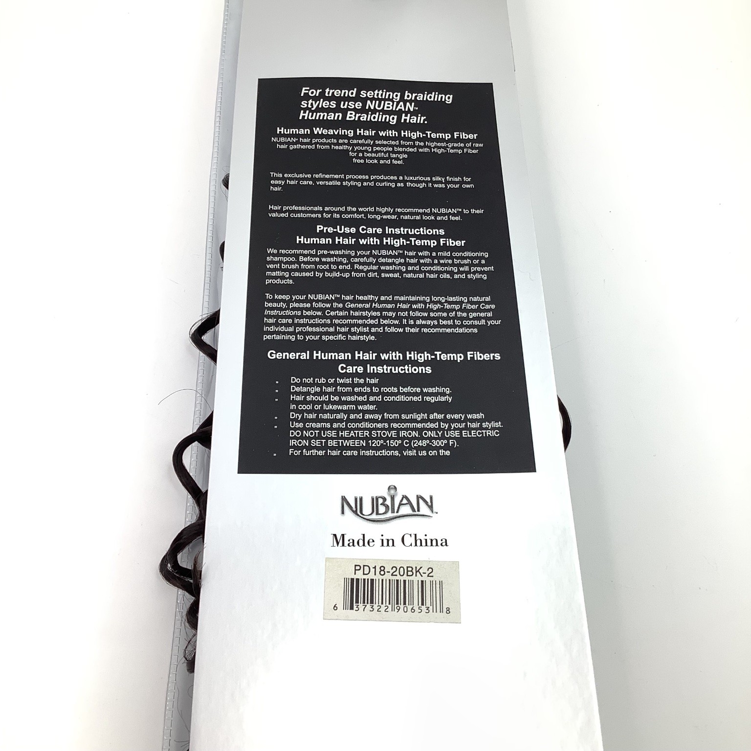 NUBIAN Premium Human Hair Extensions Deep Bulk 18-20″ Color 2 Wavy