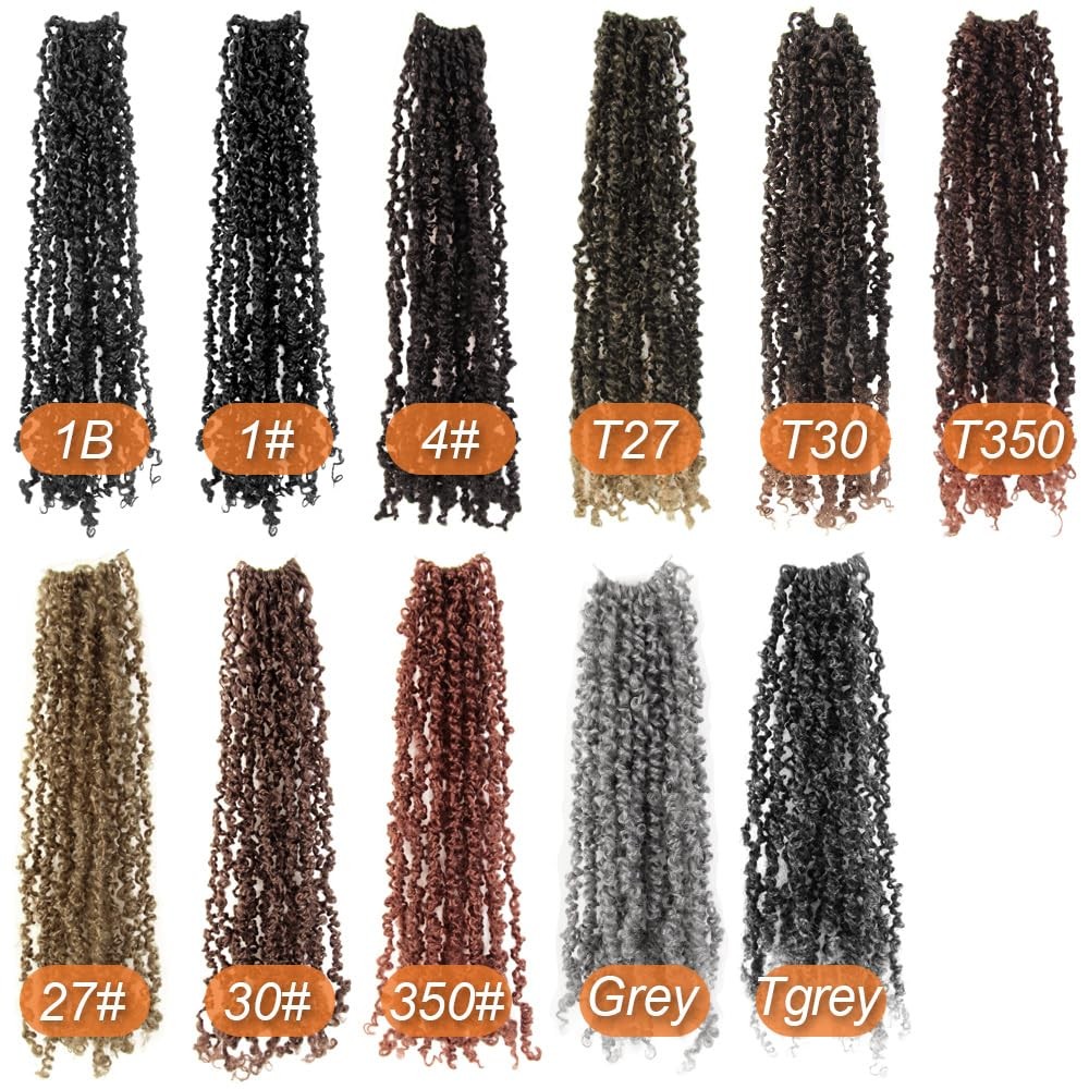 8 inch Yanky Twist Crochet Hair 10 Packs, Pre-looped Short Grey Mini Spring T…