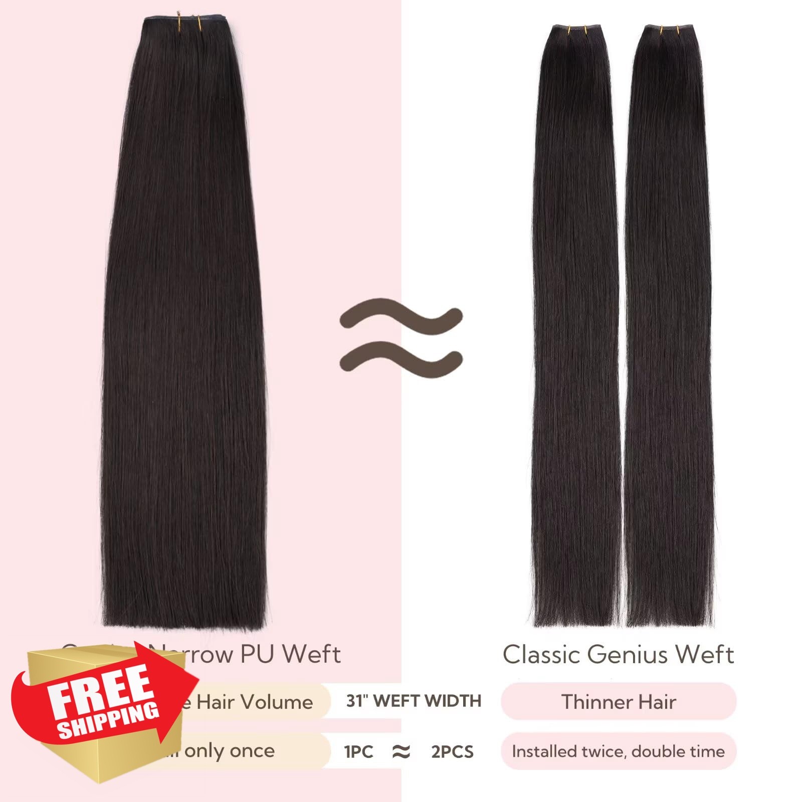hotbanana Sew-in Weft 18″ Dark Brown 100g