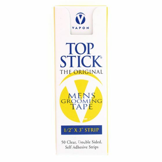Topstick Clear Tape 1/2″ x 3″ MENS STRIP 50/Pack By Vapon Inc.