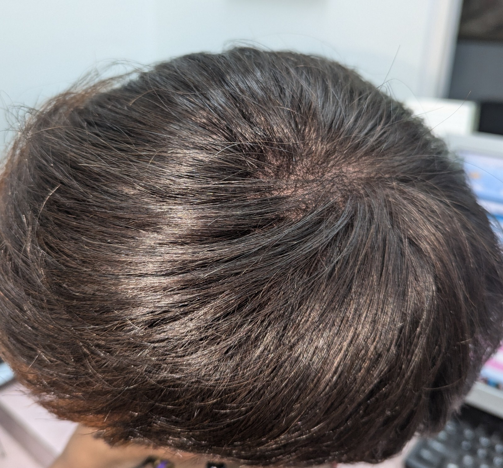 Asymmetrical 100% Virgin Chinese Full Cut Lace Wig Color Brown Highlight Arburn