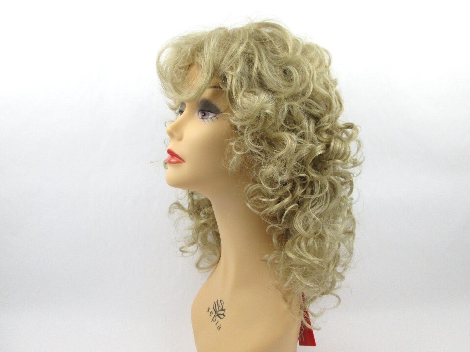 80’S WOMENS MEDIUM SHOULDER LENGTH LAYERED WAVY SOFT CURLS CURLY WIG POSIE