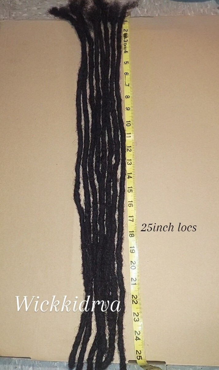 10 – 25in 100% Handmade Human Hair loc extensions