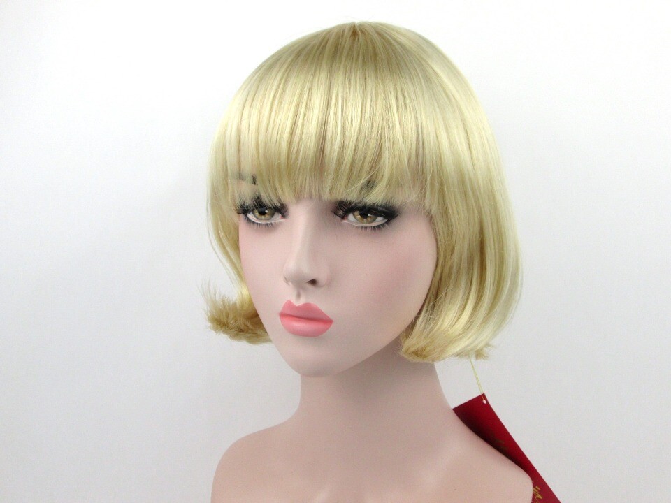 WOMENS SHORT CHIN-LENGTH STRAIGHT SLEEK BOB WIG W/ A WEFTED BACK PAGE BOY LOVELY