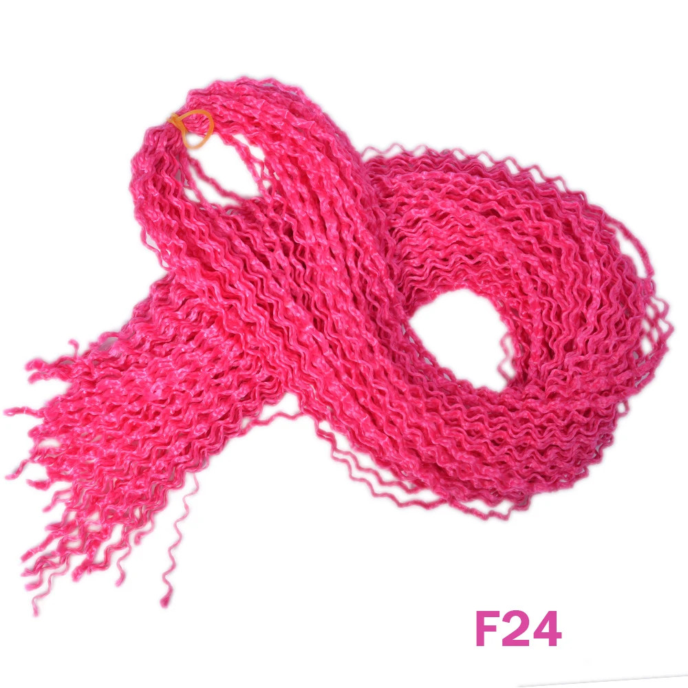 Zizi Curly Wave 28 Inch Long Synthetic Crochet Braiding Hair Extensions Thin