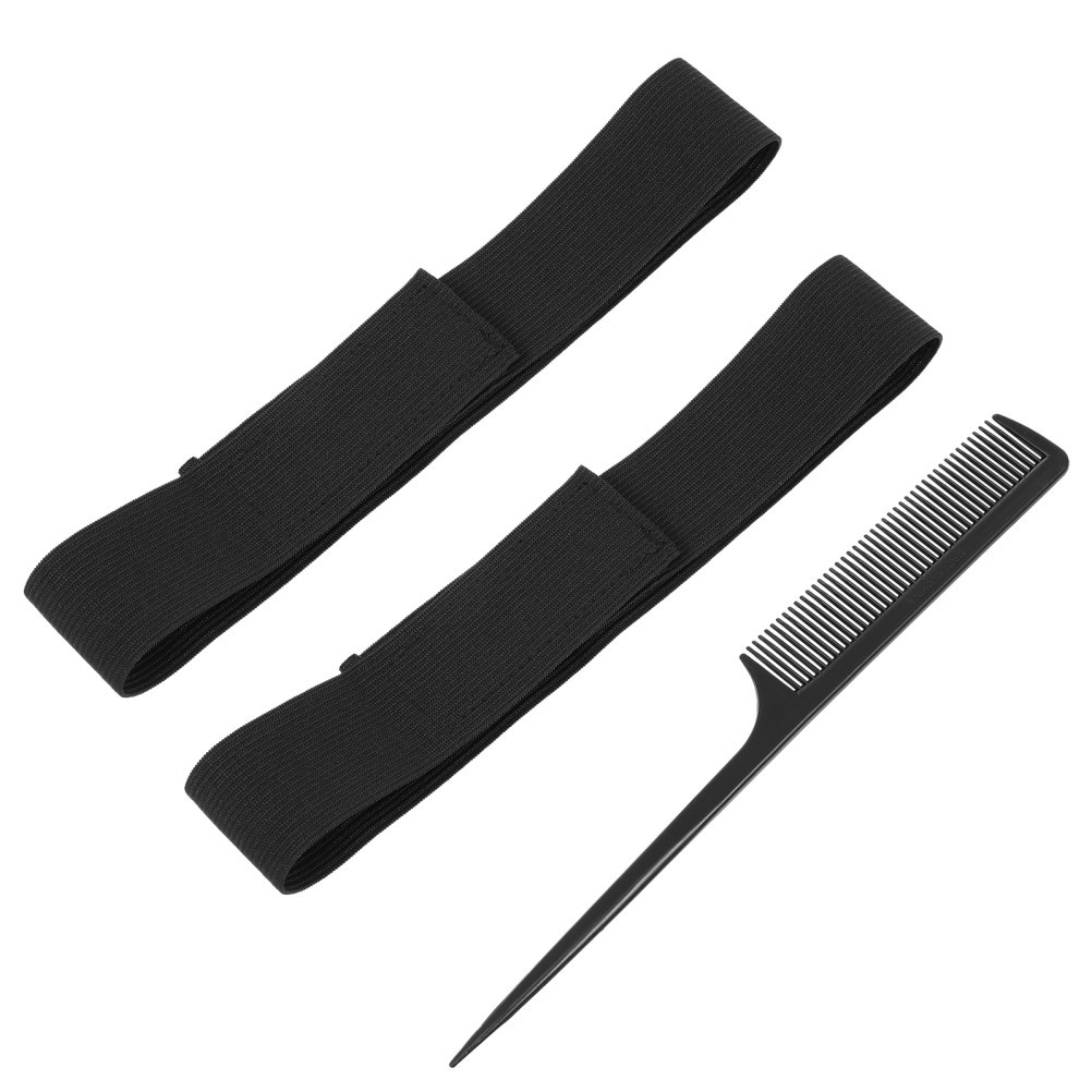 1 Set Adjustable Elastic Wig Belt Black Reusable Durable Comfortable Wig Band