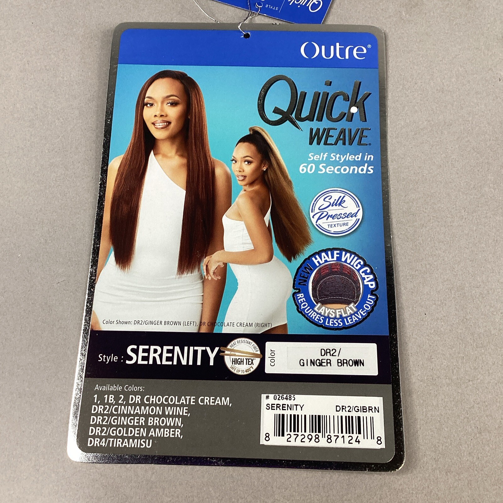 Serenity Long Straight #DR2/Ginger Brown Darkest Brown Synthetic Quick Weave Wig