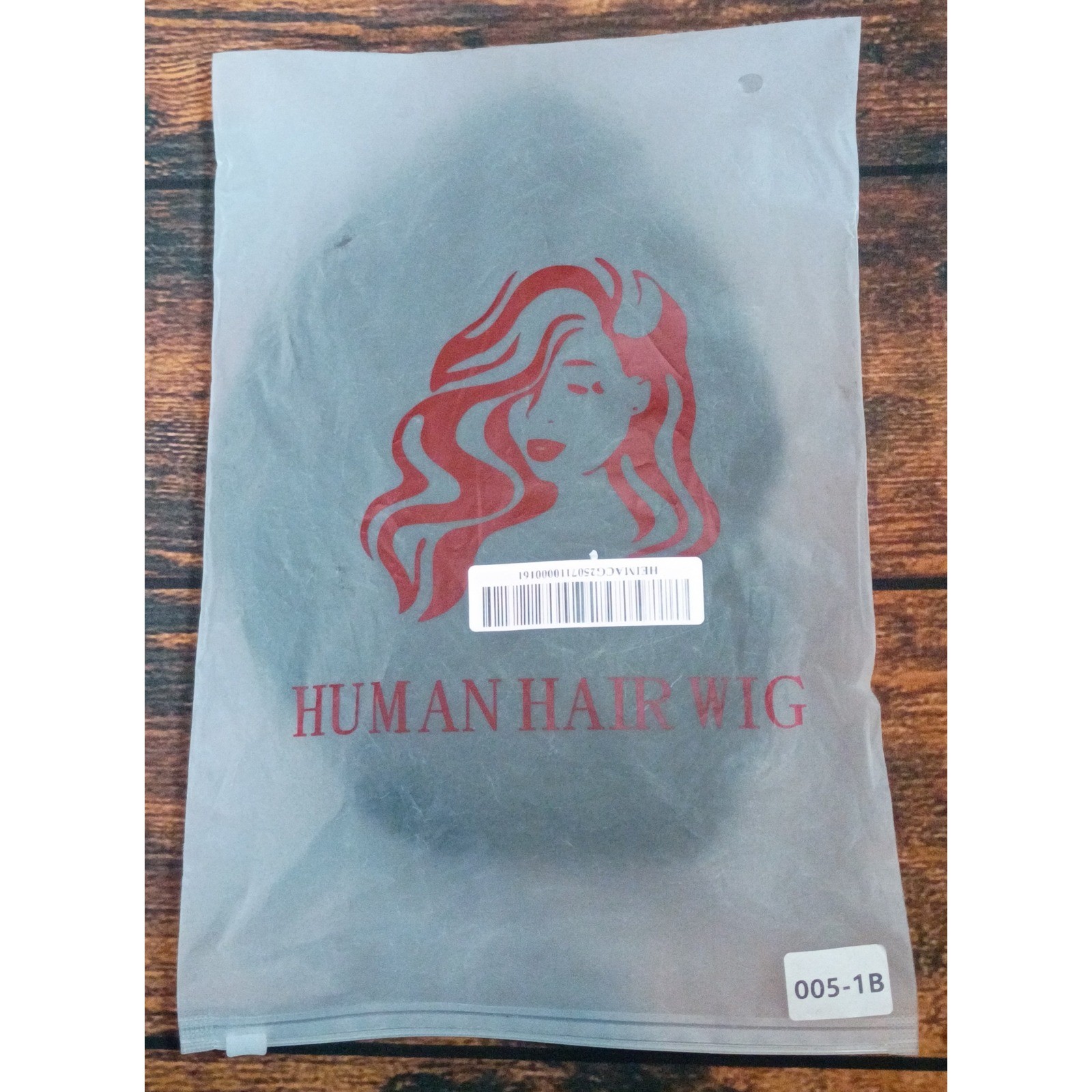 Short Black Human Hair Wig Wavy Natural Look 1B 005-1B 9×7 Inch
