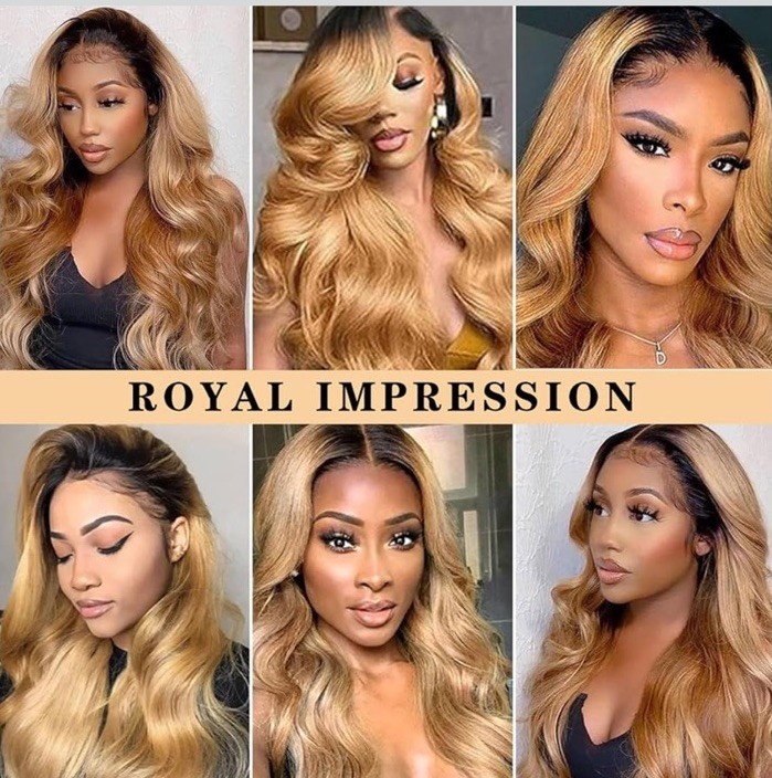 Ombre Kinky Curly Human Hair Bundles 18” 20” 22” T1B/30/27 Brazilian Virgin