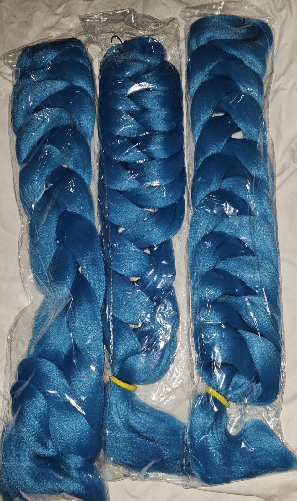 3 Pack Blue Braids Jumbo Hair Extension 24 inches For Daily Use Party Hall